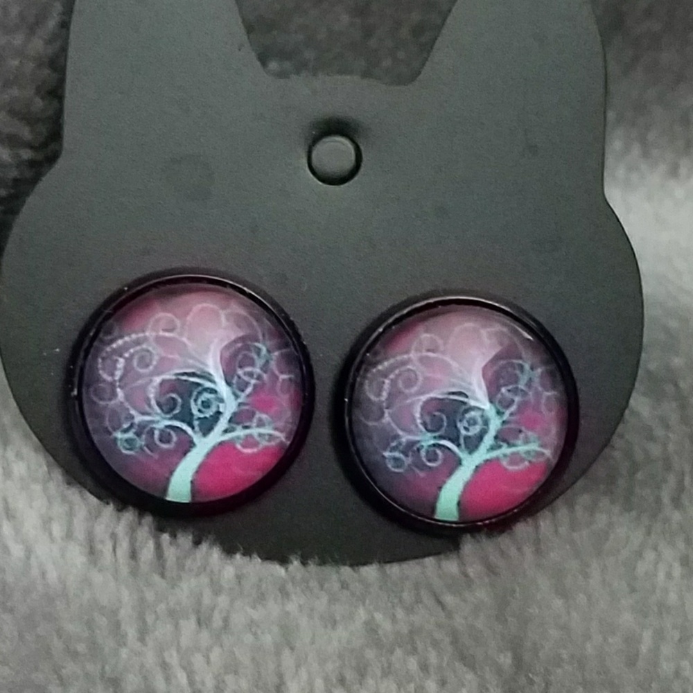 Tree earrings - Picture 2 of 2